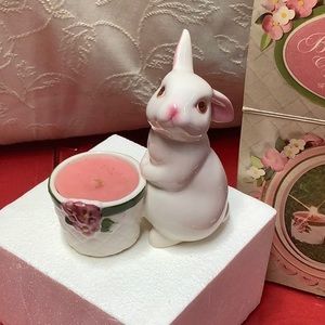 Vintage Bunny Bright Avon 1980 Ceramic Fragrance Candle Holder